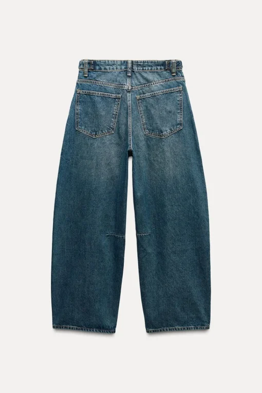 JEANS TRF BALLOON CROPPED TIRO MEDIO