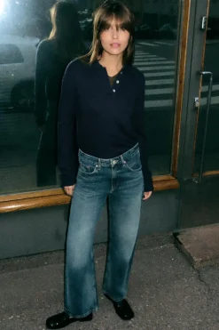 JEANS TRF BALLOON CURVED LEG TIRO MEDIO