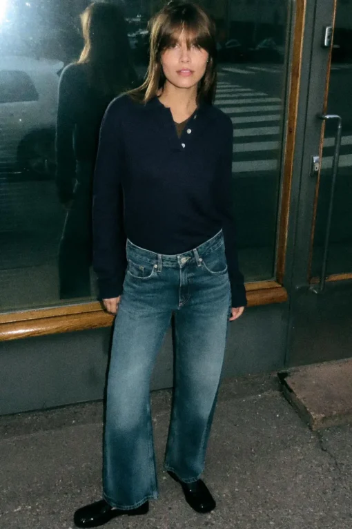 JEANS TRF BALLOON CURVED LEG TIRO MEDIO