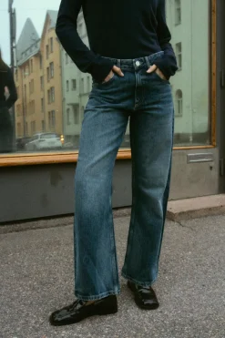 JEANS TRF BALLOON CURVED LEG TIRO MEDIO