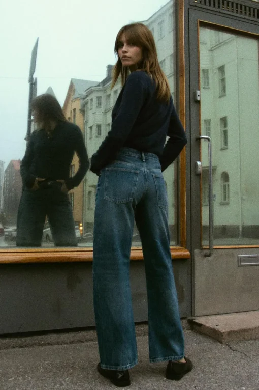 JEANS TRF BALLOON CURVED LEG TIRO MEDIO