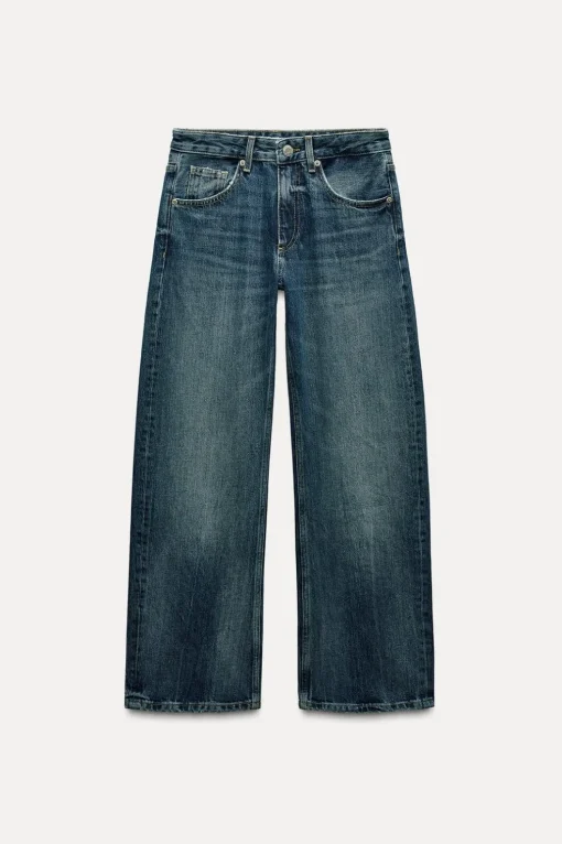 JEANS TRF BALLOON CURVED LEG TIRO MEDIO