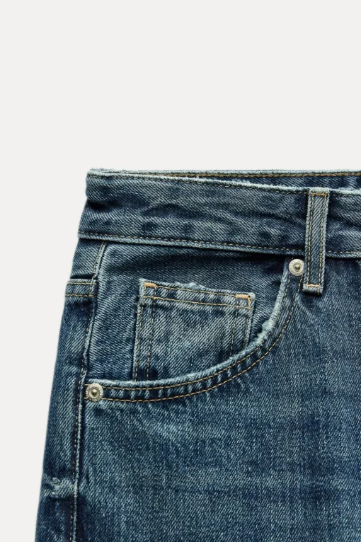 JEANS TRF BALLOON CURVED LEG TIRO MEDIO