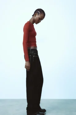 JEANS TRF BALLOON FLOCK