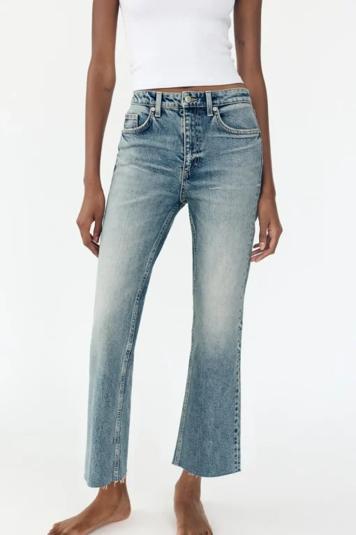 JEANS TRF CROPPED FLARE TIRO ALTO