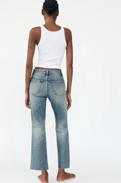 JEANS TRF CROPPED FLARE TIRO ALTO