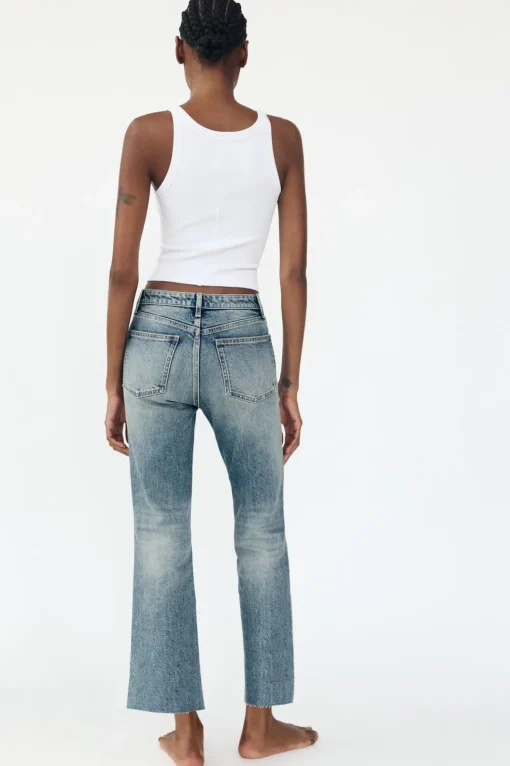 JEANS TRF CROPPED FLARE TIRO ALTO