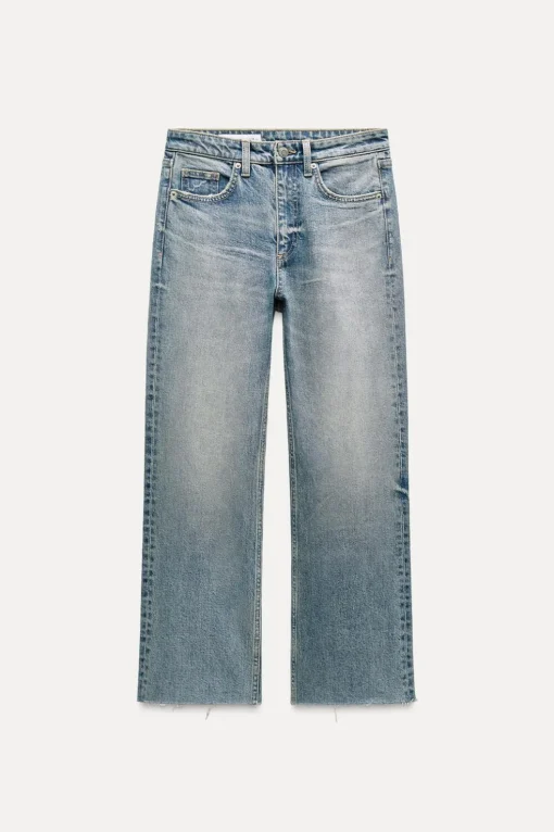 JEANS TRF CROPPED FLARE TIRO ALTO