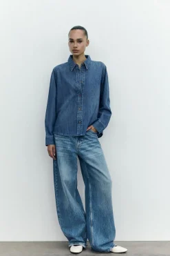 JEANS TRF RELAXED OVERSIZE TIRO MEDIO