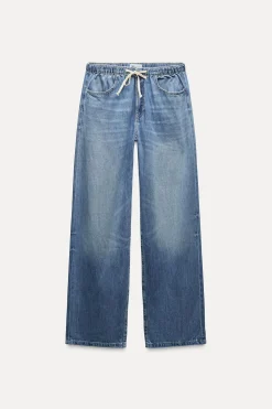 JEANS TRF RELAXED PIJAMERO TIRO MEDIO