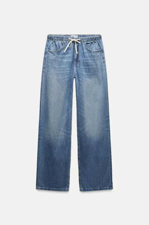 JEANS TRF RELAXED PIJAMERO TIRO MEDIO