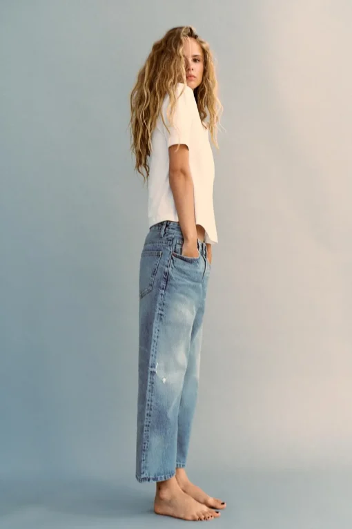 JEANS TRF RELAXED TIRO MEDIO