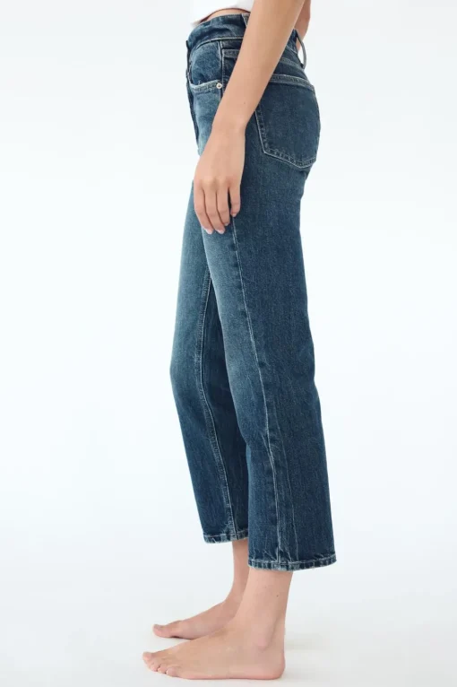 JEANS TRF SLIM CROPPED FLARE TIRO MEDIO
