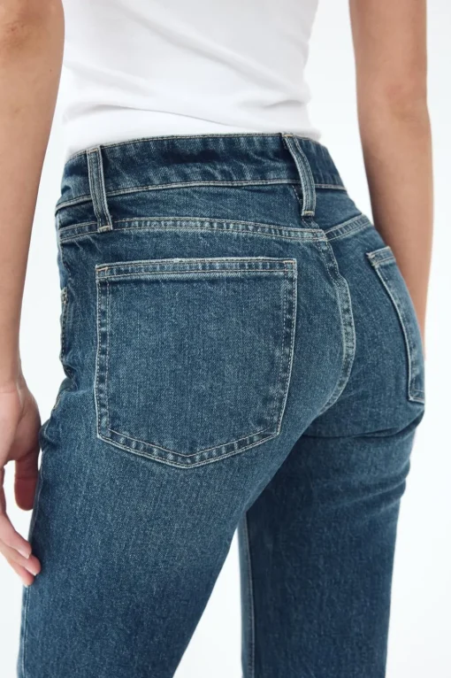 JEANS TRF SLIM CROPPED FLARE TIRO MEDIO
