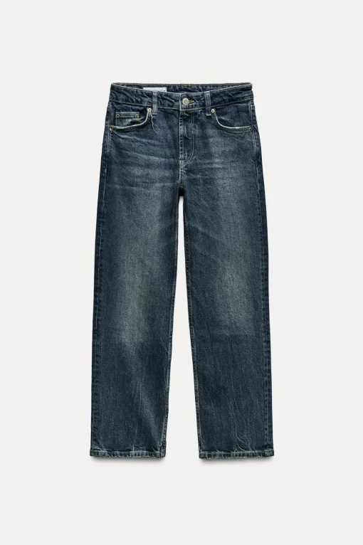 JEANS TRF SLIM CROPPED FLARE TIRO MEDIO