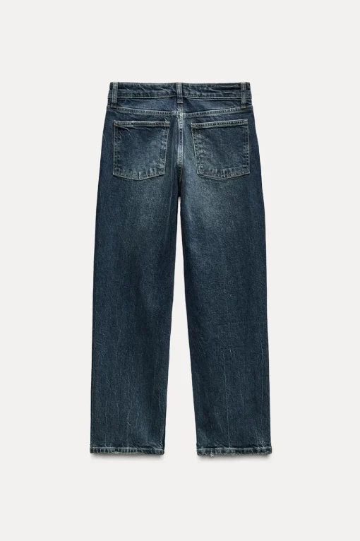 JEANS TRF SLIM CROPPED FLARE TIRO MEDIO