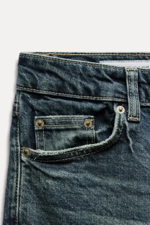 JEANS TRF SLIM CROPPED FLARE TIRO MEDIO
