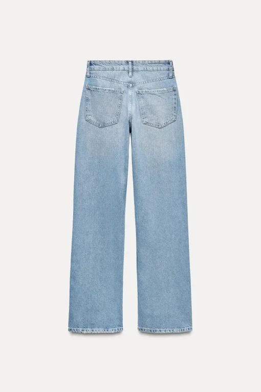 JEANS TRF WIDE LEG ESPEJOS TIRO MEDIO