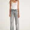 JEANS TRF WIDE LEG ROTOS TIRO ALTO