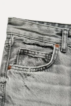 JEANS TRF WIDE LEG ROTOS TIRO ALTO