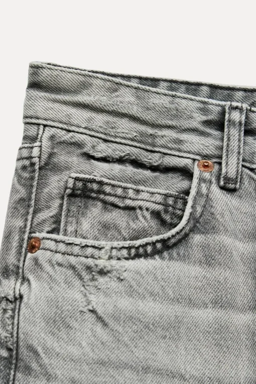 JEANS TRF WIDE LEG ROTOS TIRO ALTO