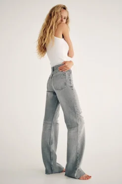 JEANS TRF WIDE LEG ROTOS TIRO ALTO