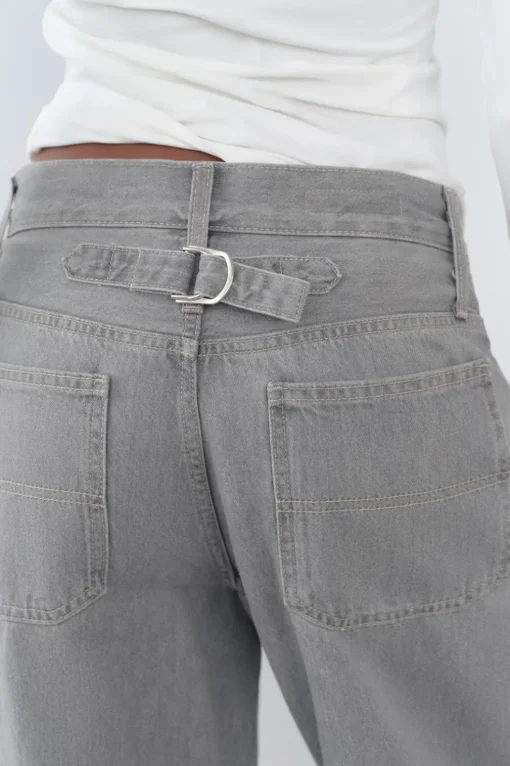 JEANS TRF WIDE LEG TIRO ALTO TRABILLA