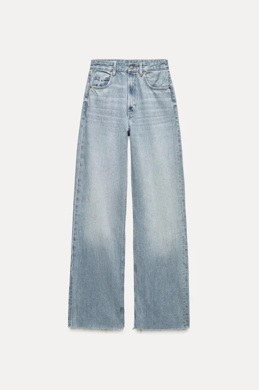JEANS TRF WIDE LEG TIRO ALTO