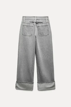 JEANS TRF WIDE LEG TIRO ALTO TRABILLA