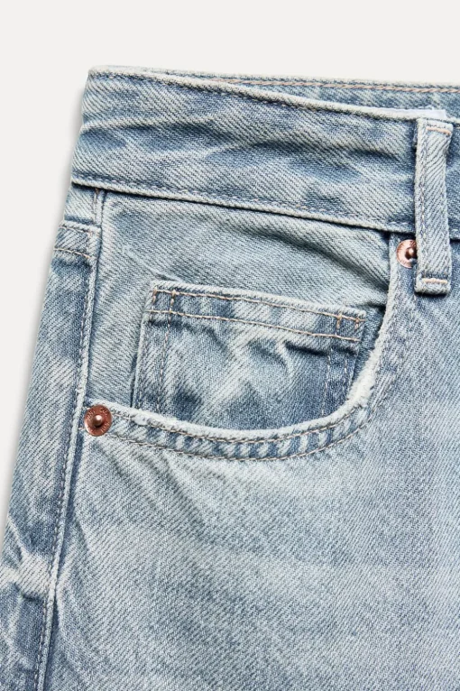 JEANS TRF WIDE LEG TIRO ALTO