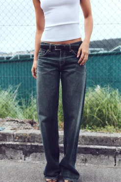 JEANS TRF WIDE LEG TIRO BAJO