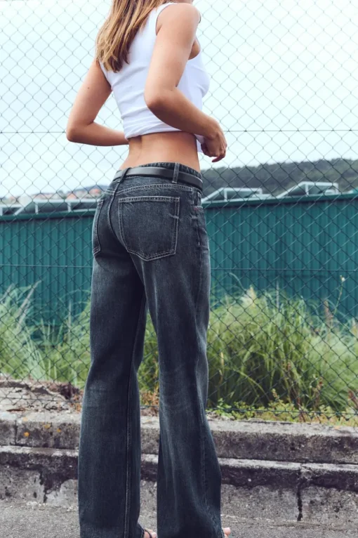 JEANS TRF WIDE LEG TIRO BAJO