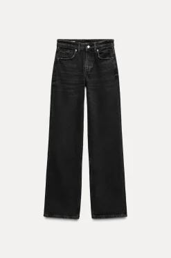 JEANS TRF WIDE LEG TIRO MEDIO