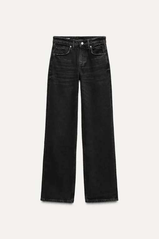 JEANS TRF WIDE LEG TIRO MEDIO