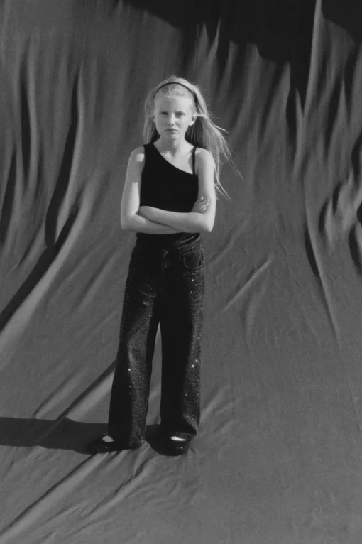 JEANS WIDE LEG STRASS