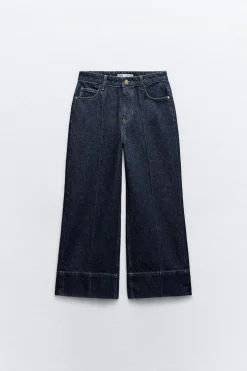 JEANS Z1975 WIDE LEG CROPPED TIRO ALTO NERVIO FRONTAL