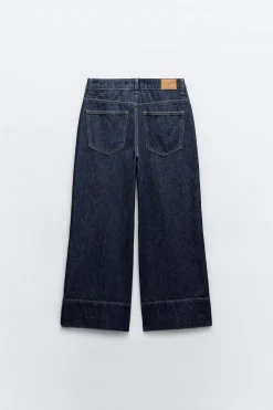 JEANS Z1975 WIDE LEG CROPPED TIRO ALTO NERVIO FRONTAL