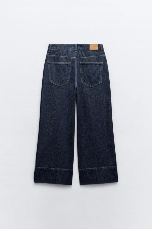 JEANS Z1975 WIDE LEG CROPPED TIRO ALTO NERVIO FRONTAL