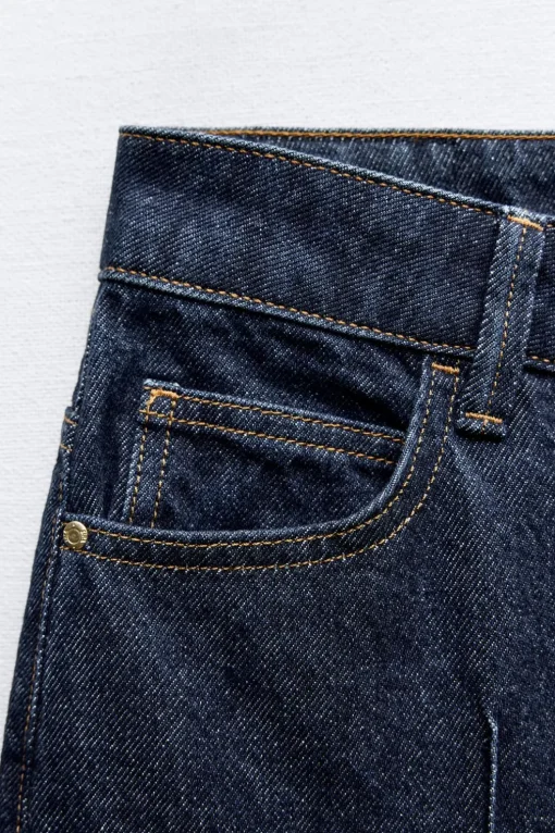 JEANS Z1975 WIDE LEG CROPPED TIRO ALTO NERVIO FRONTAL