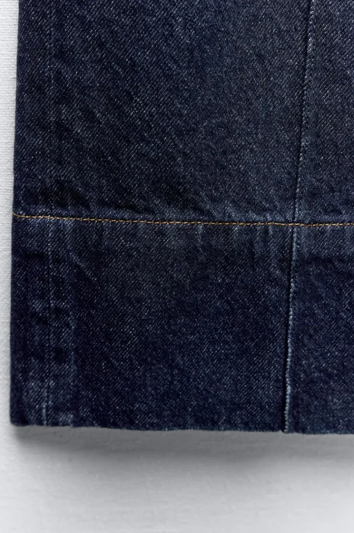 JEANS Z1975 WIDE LEG CROPPED TIRO ALTO NERVIO FRONTAL