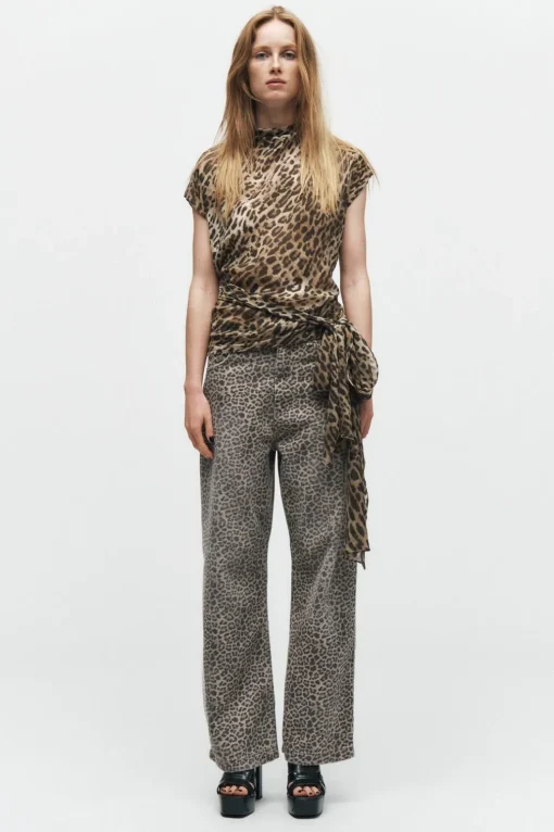 JEANS ZW COLLECTION BALLOON ESTAMPADO ANIMAL