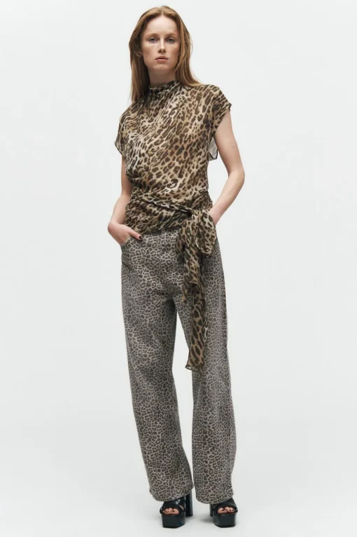 JEANS ZW COLLECTION BALLOON ESTAMPADO ANIMAL