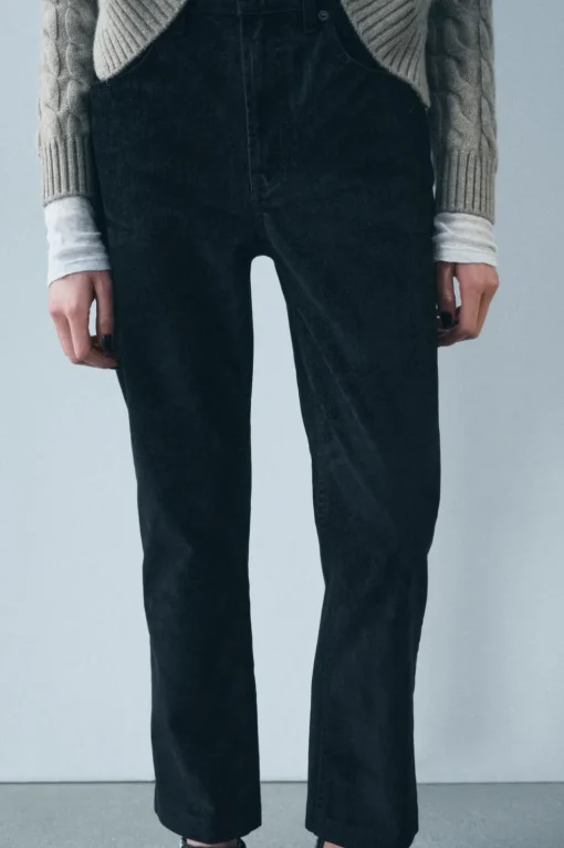 JEANS ZW COLLECTION BOOTCUT CROPPED TIRO ALTO FLOCADO