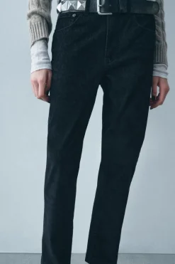 JEANS ZW COLLECTION BOOTCUT CROPPED TIRO ALTO FLOCADO