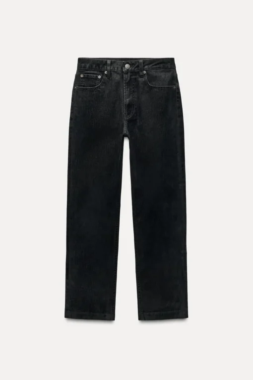 JEANS ZW COLLECTION BOOTCUT CROPPED TIRO ALTO FLOCADO