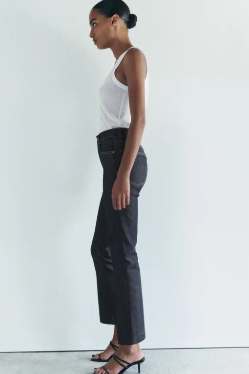 JEANS ZW COLLECTION BOOTCUT TIRO ALTO CROPPED