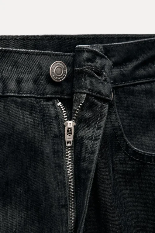 JEANS ZW COLLECTION BOOTCUT CROPPED TIRO ALTO FLOCADO