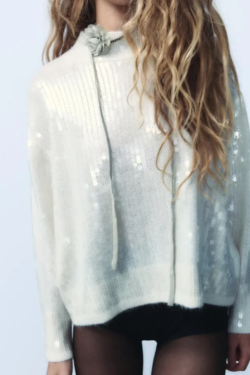 JERSEY OVERSIZE LENTEJUELAS CON ALPACA Y LANA