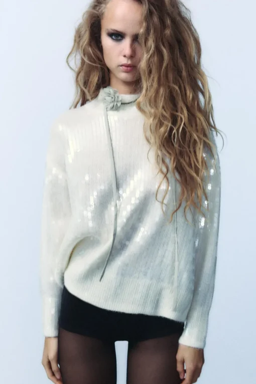 JERSEY OVERSIZE LENTEJUELAS CON ALPACA Y LANA