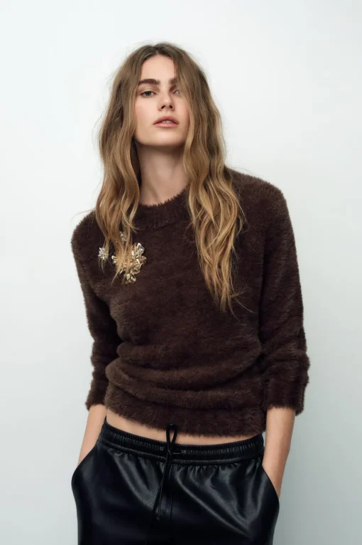 JERSEY PUNTO EFECTO PELO BROCHES
